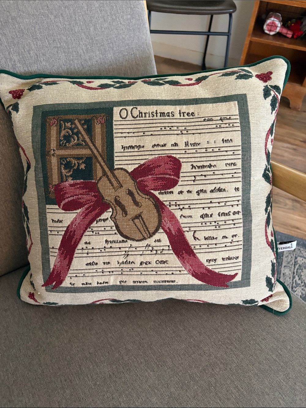 Riverdale oh Christmas tree Holiday Music Sheet Decorative tapestry Pillow